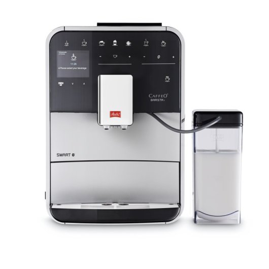 Cafetera Automática Espresso Melitta 1,8L 15 bar doble surtidor pantalla TFT plata