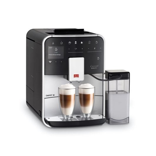 Cafetera Automática Espresso Melitta 1,8L 15 bar doble surtidor pantalla TFT plata