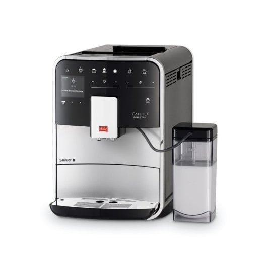 Cafetera Automática Espresso Melitta 1,8L 15 bar doble surtidor pantalla TFT plata