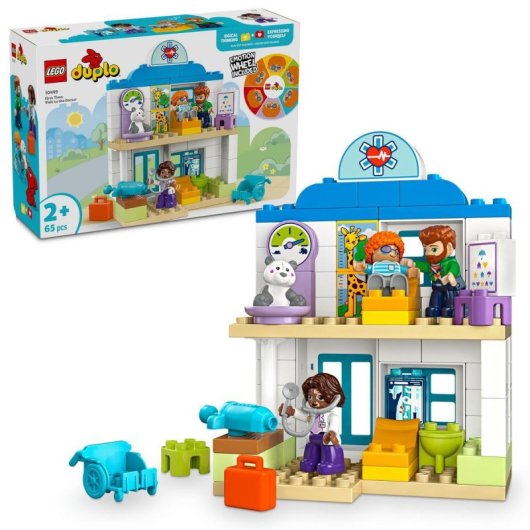 Lego Duplo Primera Vez: Visita al Médico, Kit Educativo y Figuras para Niños de 2+ Años