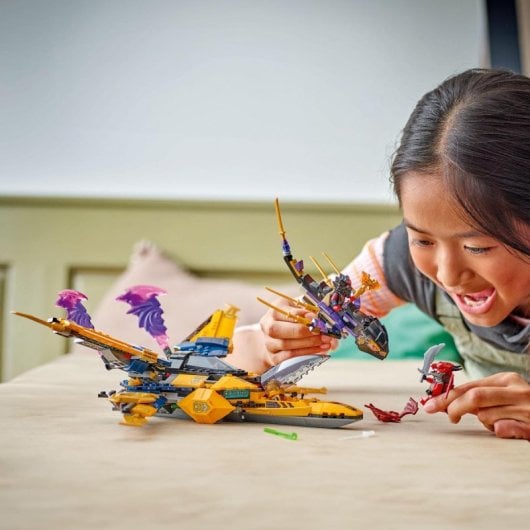 Lego Ninjago Ras e Arin's Super Storm Jet, veículo e minifiguras para crianças a partir dos 8 anos