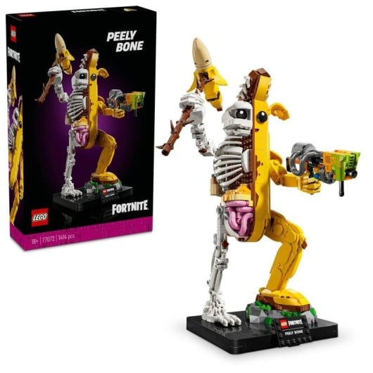 Lego Fortnite Banano Pelado, Figura Articulada y Maqueta para Adultos, Gamers