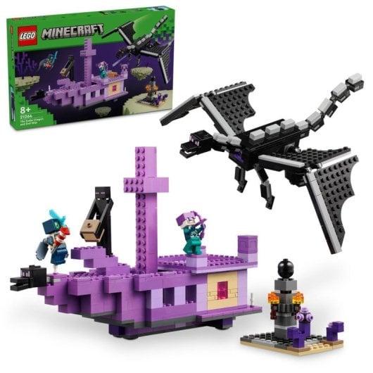 Lego Minecraft El Dragón Ender y el Barco del End para Niños de 8+ Años