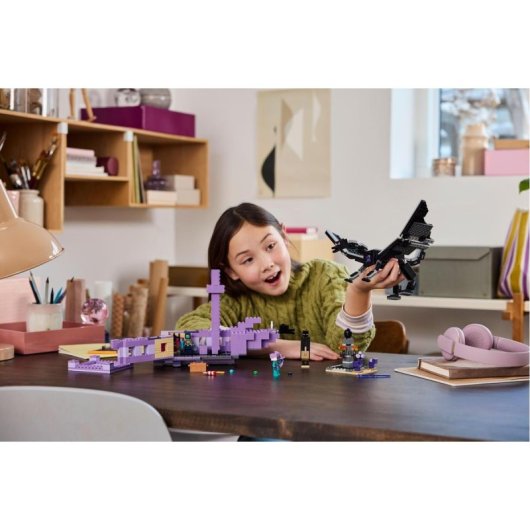 Lego Minecraft El Dragón Ender y el Barco del End para Niños de 8+ Años