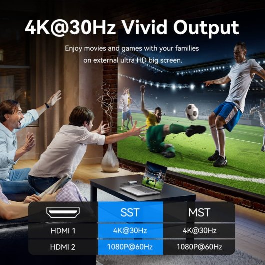 Vention ACZHB Adaptador USB-C a Dual HDMI 1.4 MST 0.15m Aluminio Gris