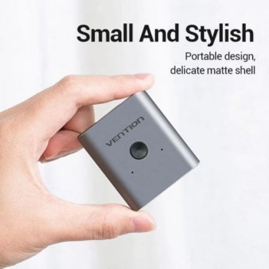 Switch HDMI Vention AFUH0 bidirecional em alumínio 4K a 60 Hz Plug&Play cinzento