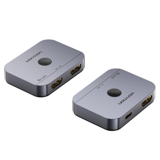 Adaptateur HDMI Vention 3 ports HDMI 2.1 USB Type C Aluminium 8K Gris 1 m