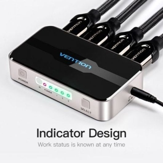 Duplicador HDMI Vention AFFH0 4 Puertos HDMI Hembra a HDMI Macho 4K Ultra HD Plug and Play