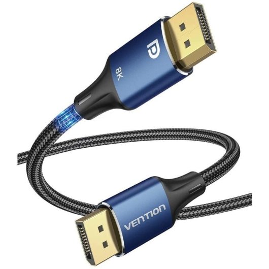 Vention Cable DisplayPort 1.4 UltraHD 8K Algodón Trenzado 1.5m Azul