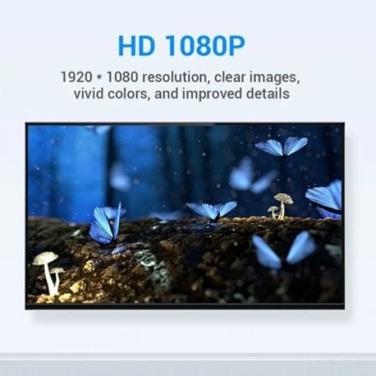Adaptador Vention ECDB0 DVI Macho HDMI Hembra Chapado Oro PVC 1920x1080