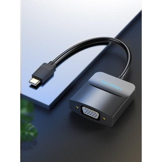 Adaptador Vention TDDBB USB Tipo-C a VGA 1920x1080p 60Hz ABS Cable 0,15m
