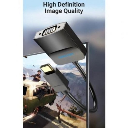 Adaptador Vention TDDBB USB Tipo-C a VGA 1920x1080p 60Hz ABS Cable 0,15m