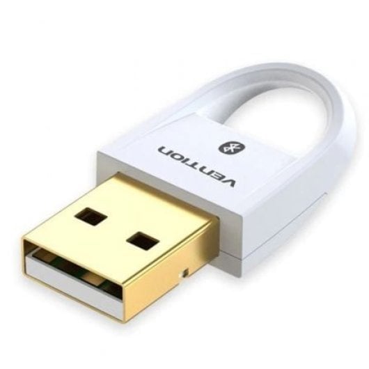 Adaptador USB Bluetooth Vention CDSW0 5.0 Realtek RTL8761B 20m 7 dispositivos Hi-Fi Blanco