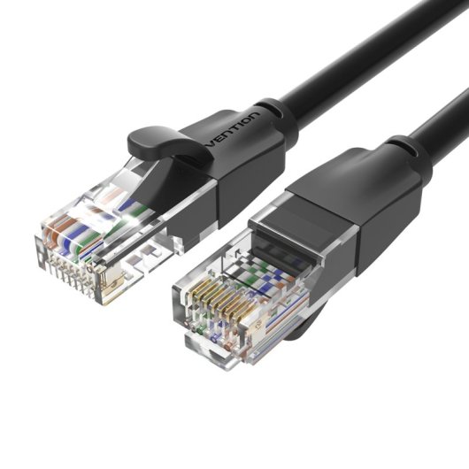 Cable de red Vention IBEBD Cat.6 0,5m Negro RJ45 UTP Macho PVC 1000Mbps