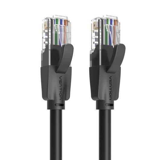 Cable de red Vention IBEBD Cat.6 0,5m Negro RJ45 UTP Macho PVC 1000Mbps