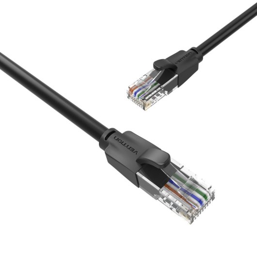 Cable de red Vention IBEBD Cat.6 0,5m Negro RJ45 UTP Macho PVC 1000Mbps