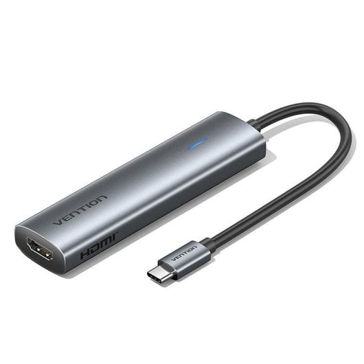 USB-C Hub Vention TGGHB 5-in-1 HDMI USB3.0 PD 100W Aluminium Grau