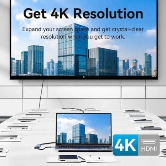 Docking Vention TGESB 3xUSB 3.0 HDMI 4K@30Hz USB-C PD 100W Aluminio Azul