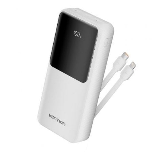 Vention FHPW0 Powerbank 20000mAh 22,5W Branco USB-C USB-A Lightning Inclui Cabo