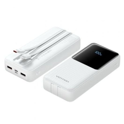 Vention FHPW0 Powerbank 20000mAh 22,5W Branco USB-C USB-A Lightning Inclui Cabo
