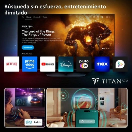 TV Philips QLED 43PUS9010 43" 4K UltraHD 120Hz Smart TV Titan OS Dolby Vision Ambilight