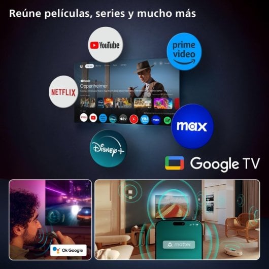 Philips OLED 55OLED820 55" 4K Ambilight P5 AI Dolby Vision Atmos Smart Voice +