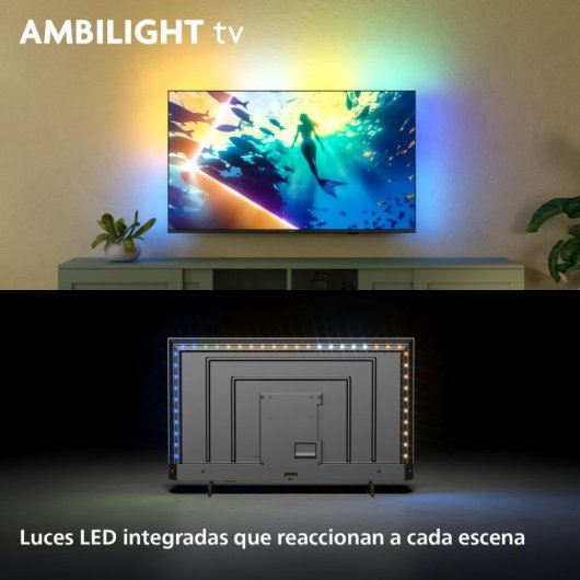 TV LED Philips Ambilight 55PUS8010 55″ 4K UHD Titan OS Dolby Atmos Alexa