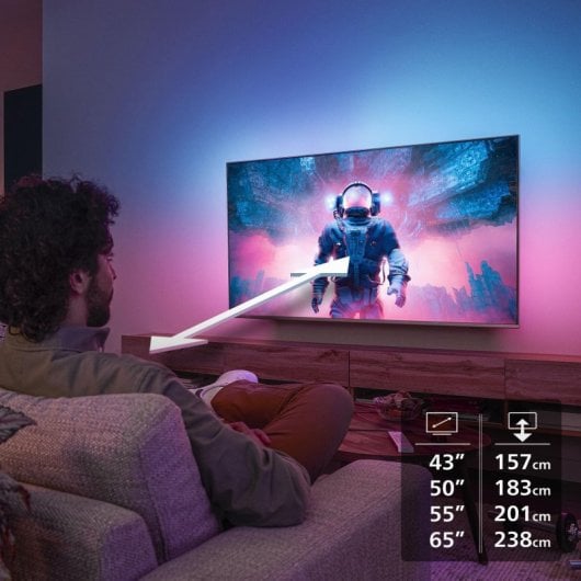 TV Philips LED 65PUS8010 65? 4K Ambilight Titan OS Dolby Atmos Smart TV