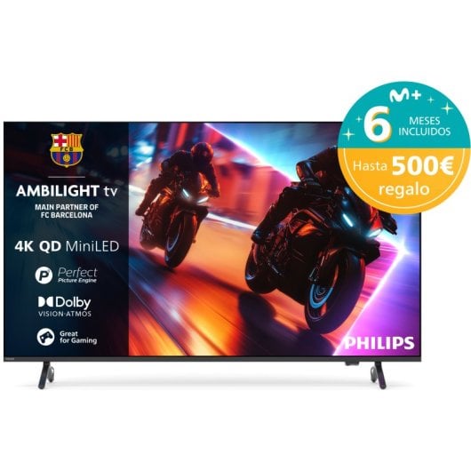 TV Philips QD MiniLED 75MLED920 75" 4K UltraHD 120Hz Smart TV Titan OS Dolby Vision Atmos