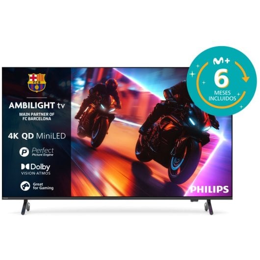 Philips Mini-LED Quantum Dot Ambilight 85" 85MLED910/12 4K Smart TV mit Dolby Vision, HDMI 2.1 und Alexa