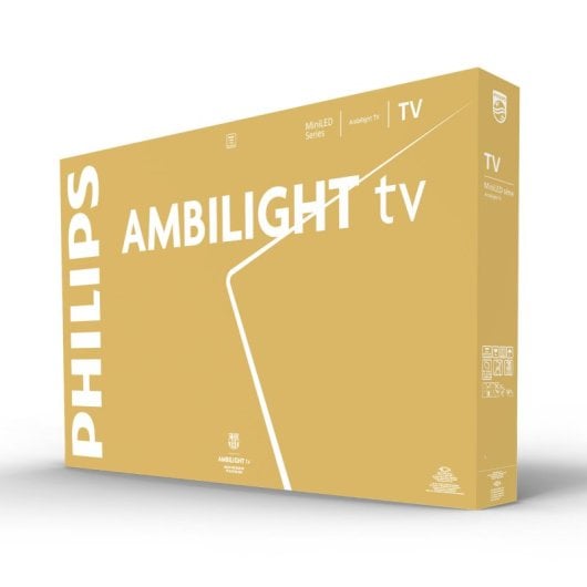 Téléviseur Philips Mini-LED Quantum Dot Ambilight 85" 85MLED910/12 4K Smart TV Dolby Vision HDMI 2.1 Alexa