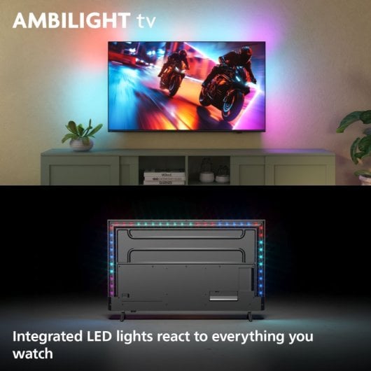 Téléviseur Philips Mini-LED Quantum Dot Ambilight 85" 85MLED910/12 4K Smart TV Dolby Vision HDMI 2.1 Alexa