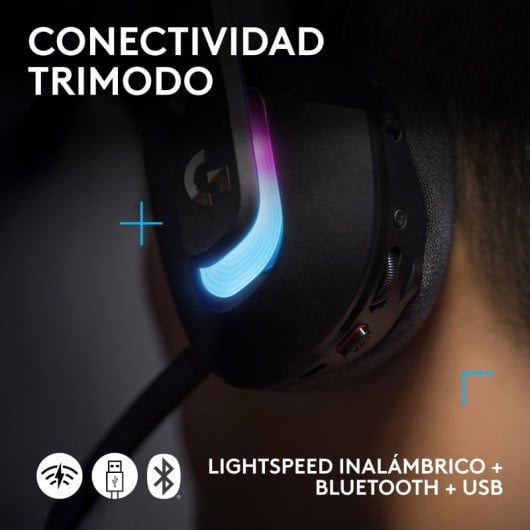 Logitech G522 LIGHTSPEED Auriculares Gaming Inalámbricos RGB Negros