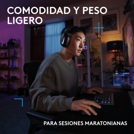 Logitech G522 LIGHTSPEED Auriculares Gaming Inalámbricos RGB Negros