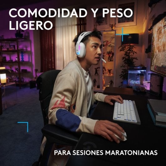 Logitech G522 LIGHTSPEED Headset Gaming Sem Fios RGB Branco