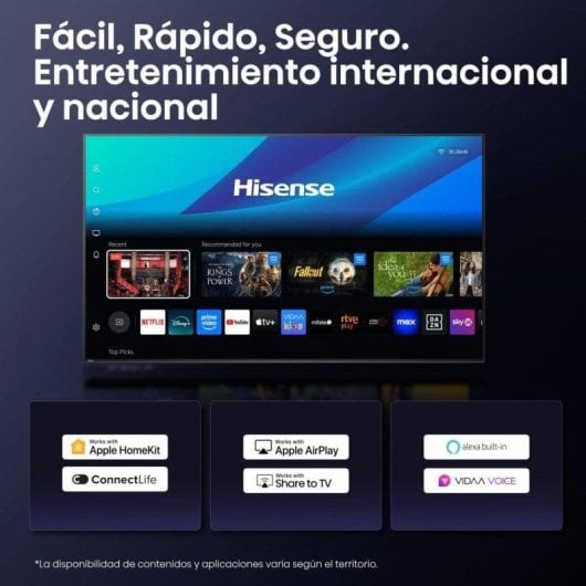 TV Hisense QLED 55A7Q 55" 4K UltraHD 60Hz Smart TV Vidaa Dolby Vision Atmos Subwoofer