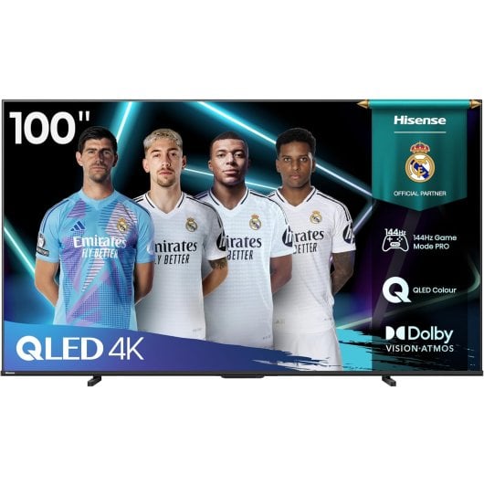 Hisense QLED 100E7Q Pro 100? 4K 144Hz Gaming, Dolby Vision IQ, Sonido Premium