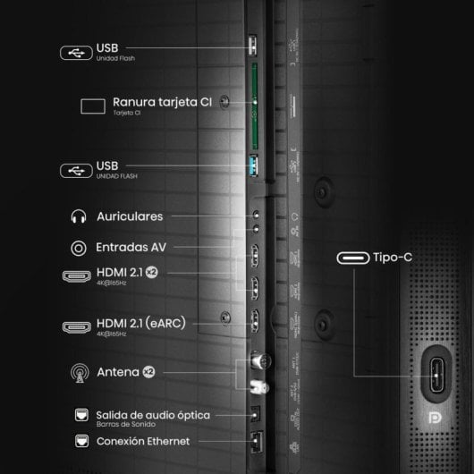 TV Hisense Mini-LED 65U8Q 65? 4K Dolby Vision IQ Dolby Atmos 165Hz Gaming Anti-Reflejo PRO