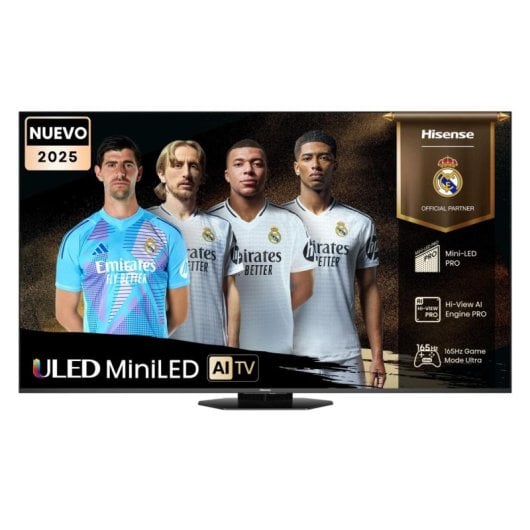 TV Hisense Mini-LED 65U8Q 65? 4K Dolby Vision IQ Dolby Atmos 165Hz Gaming Anti-Reflejo PRO