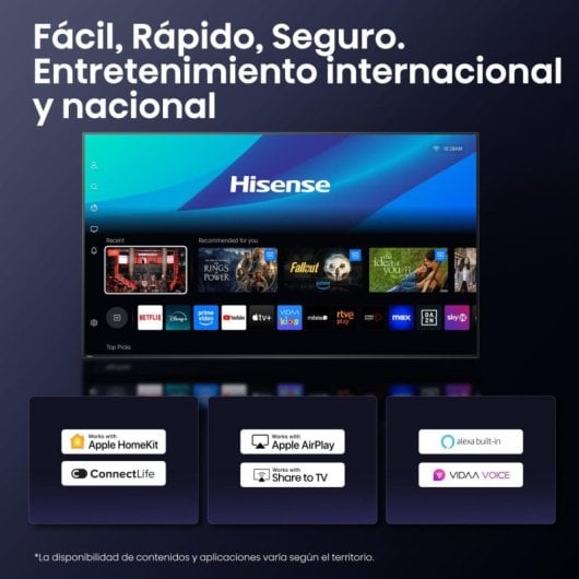 TV Hisense Mini-LED 65U8Q 65? 4K Dolby Vision IQ Dolby Atmos 165Hz Gaming Anti-Reflejo PRO