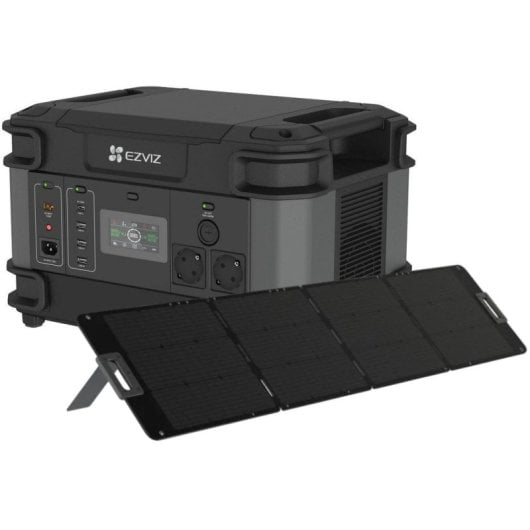 EZVIZ PS1300 Estación de Energía Portátil 1.324Wh 2000W + Ezviz EZPSP200 Panel Solar Portátil 200W