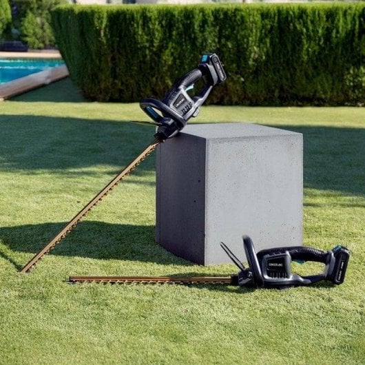 Cortasetos Cecotec TitaniumSword 6100 XL motor brushless batería 21V 61cm titanio