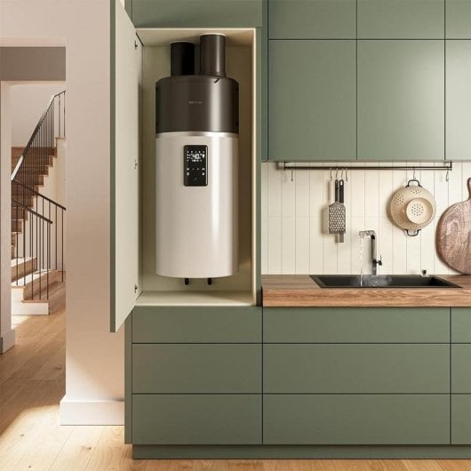 Termo Cecotec 80L mural Aerotermia WiFi Ecrã Táctil Classe A+