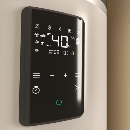 Termo Cecotec 80L mural Aerotermia WiFi Ecrã Táctil Classe A+