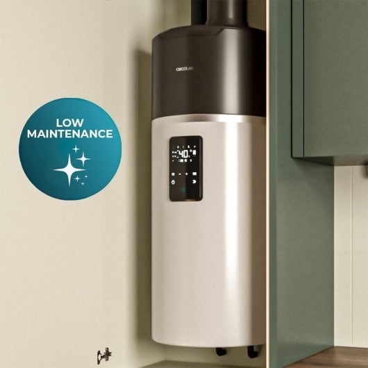 Termoacumulador AeroThermal Cecotec 80L WiFi Ecrã tátil Classe A+ Instalação Parede Eficiência Avançada