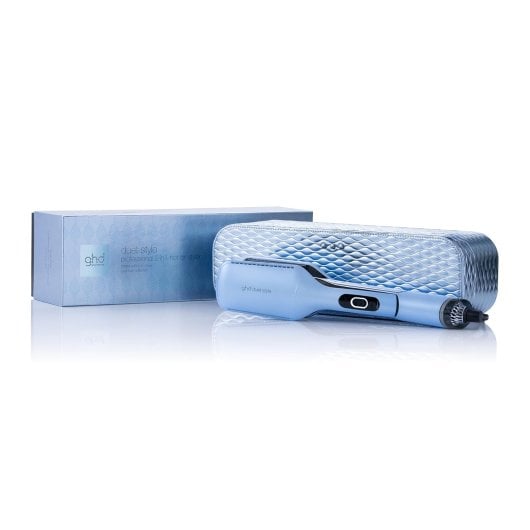 Alisador de Cabelo ghd Duet Style Iced Luxe Air-Fusion 2 em 1 Azul Gélido Cofre