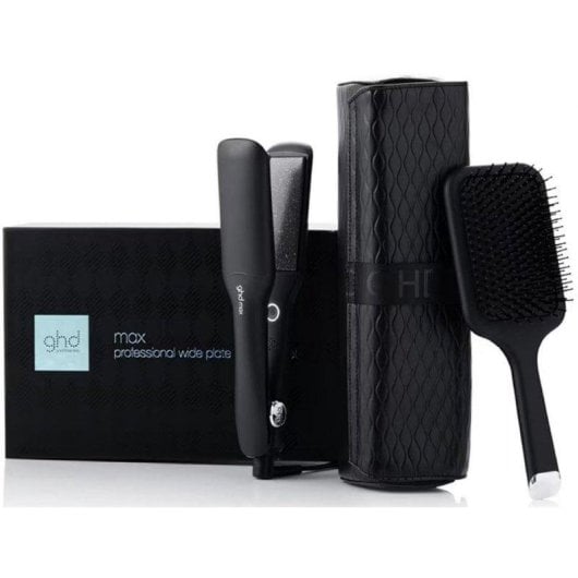 Lisseur Céramique ghd Max 185ºC Plaques larges Avec accessoires Noir