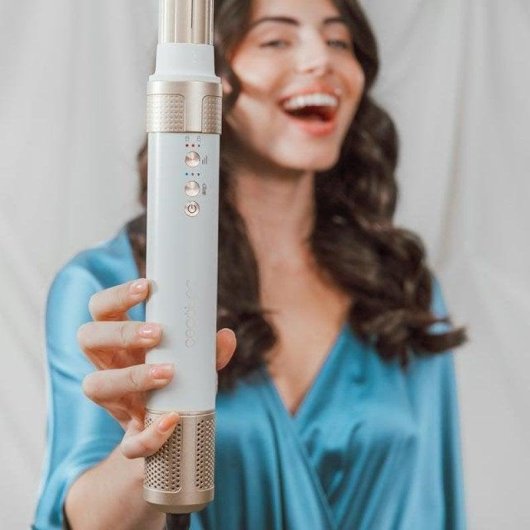 Cepillo de aire Cecotec Bamba CeramicCare 10in1 AirGlam Champagne  Multifunción 10 en 1