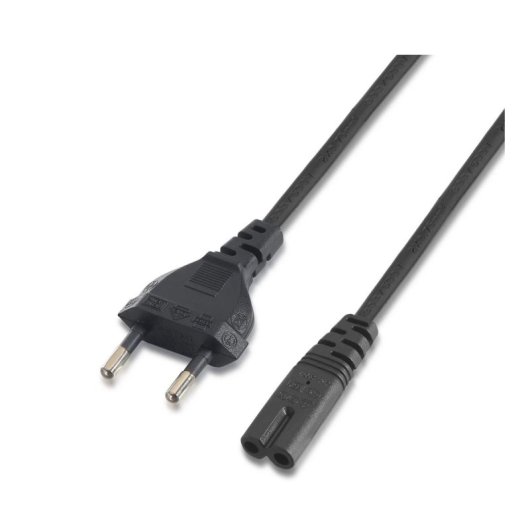 Cable alimentación AISENS A132-0173 1.5m CEE7/16 C7 1500W cobre AWG18 negro