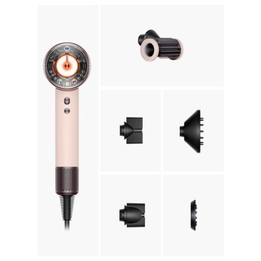 Secador de cabelo iónico Dyson HD08 Rose Gold 1600W 3 velocidades com 5 acessórios